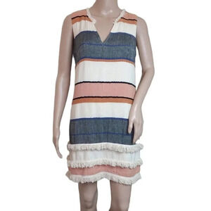 Anthropologie Holding Horses Striped Fringe Shift Southwestern Dress